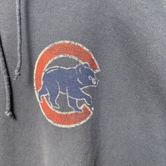 Chicago Cubs Majestic Navy Blue Hoodie Mens Size XL Sweatshirt Sports Casual - Picture 5 of 6